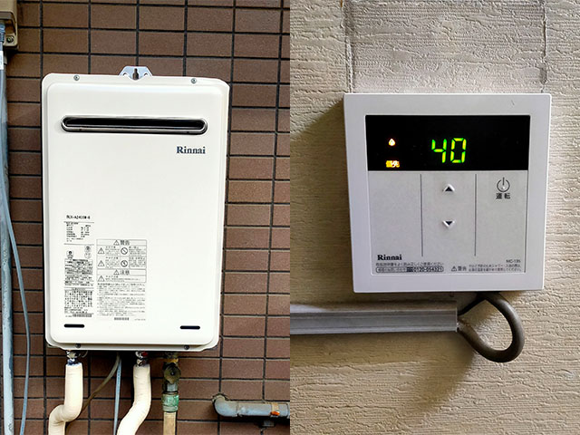 大阪府東大阪市で屋外式給湯器交換