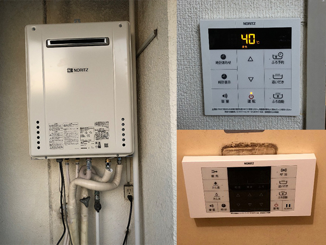 大阪府大阪市淀川区で屋外式給湯器交換