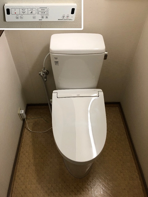 奈良県大和郡山市にてトイレ交換 イナックスアメージュ便器シャワートイレKA
