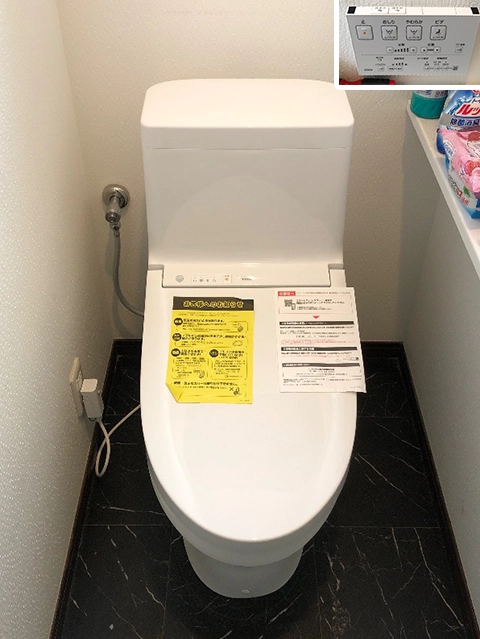 大阪府東大阪市にてトイレ取替え TOTOウォシュレット一体型便器ZJ1