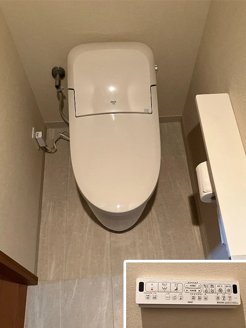 奈良県奈良市にてトイレ取替え リクシルプレアスLS床排水グレードCL6A